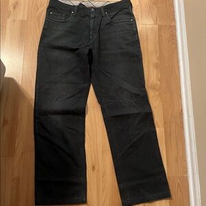 Kenneth Cole Men's Uncut Cord Faded Black Bootcut Pants Jeans Size 32x29 length